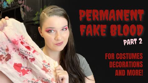 permanent fake blood for clothes diy|make your own blood.